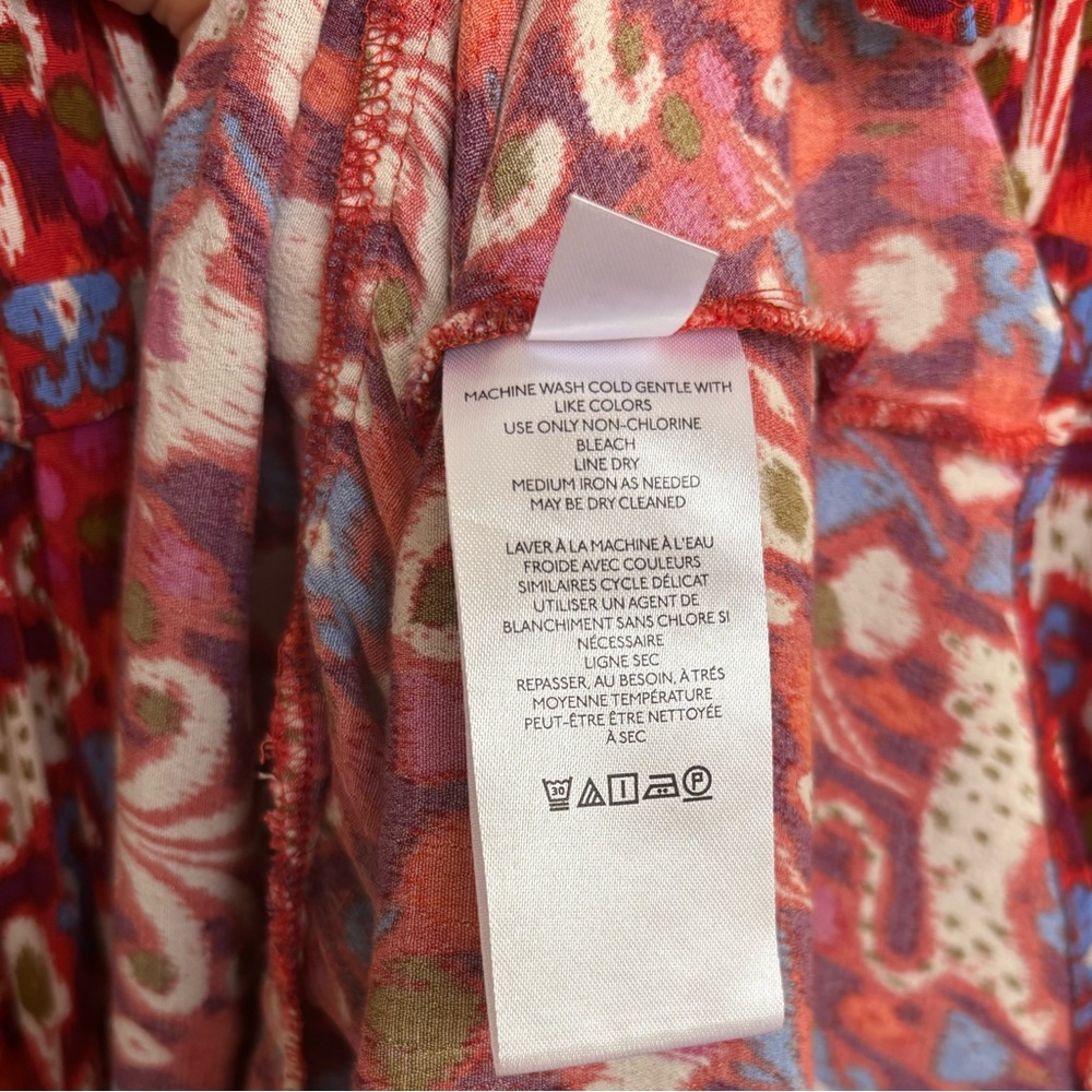 Anthropologie Robin Tiered Mini Dress Raspberry Color Large - Picture 4 of 7